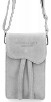 Kožené kabelka univerzálna Vittoria Gotti svetlo šedá V6256C