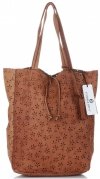 Kožené kabelka shopper bag Vittoria Gotti ryšavá VL299