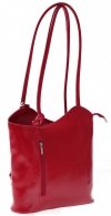 Kožené kabelka listová kabelka Genuine Leather 491 červená