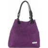 Kožené kabelka shopper bag Vittoria Gotti fialová V80047
