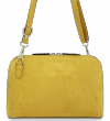 Kožené kabelka listonoška Vittoria Gotti žltá V68A