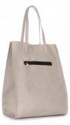 Kožené kabelka shopper bag Vittoria Gotti svetlo šedá V8622