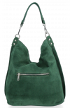 Kožené kabelka univerzálna Vittoria Gotti fľašková zelená VG42