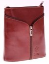 Kožené kabelka listonoška Genuine Leather 208 hnedá