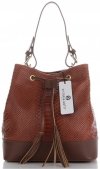 Kožené kabelka shopper bag Vittoria Gotti hnedá V344