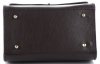 Kožené kabelka kufrík Genuine Leather čokoládová 295