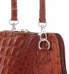 Kožené kabelka listonoška Genuine Leather hnedá 218
