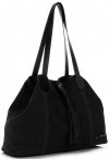 Kožené kabelka shopper bag Vittoria Gotti čierna V3076