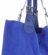 Kožené kabelka shopper bag Genuine Leather kobaltová 605