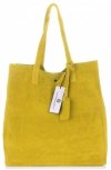 Kožené kabelka shopper bag Vittoria Gotti žltá V205454
