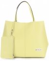 Kožené kabelka shopper bag Vittoria Gotti limetková V8