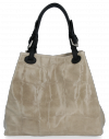 Kožené kabelka shopper bag Vittoria Gotti béžová V692754be2