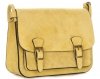 Kožené kabelka listonoška Genuine Leather žltá 1643
