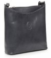 Kožené kabelka listonoška Genuine Leather šedá 6001