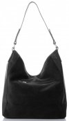 Kožené kabelka shopper bag Vittoria Gotti čierna V3368