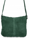 Kožené kabelka listonoška Vittoria Gotti fľašková zelená DB20