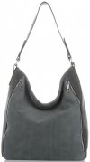 Kožené kabelka shopper bag Vittoria Gotti šedá V3368