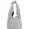 Kožené kabelka shopper bag Vittoria Gotti svetlo šedá V693658