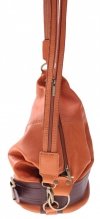 Kožené kabelka batôžtek Genuine Leather 6010 ryšavá