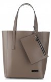 Kožené kabelka shopper bag Vittoria Gotti zemitá V3121