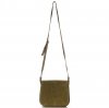 Kožené kabelka listonoška Genuine Leather zelená 0003