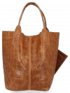Kožené kabelka shopper bag Vittoria Gotti ryšavá B15