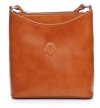 Kožené kabelka listonoška Genuine Leather ryšavá 6001