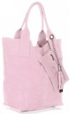 Kožené kabelka shopper bag Vittoria Gotti púdrová ružová V5190