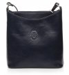Kožené kabelka listonoška Genuine Leather tmavo modrá 6001