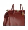 Kožené kabelka kufrík Genuine Leather hnedá 816(2