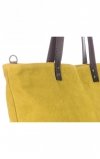 Kožené kabelka shopper bag Vera Pelle žltá 80041