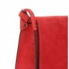 Kožené kabelka listonoška Genuine Leather červená 0003