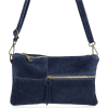 Kožené kabelka listonoška Vittoria Gotti tmavo modrá VPOS8
