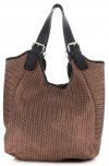 Kožené kabelka shopper bag Vittoria Gotti zemitá V80050