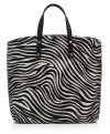 Kožené kabelka shopper bag Genuine Leather čierna 806576