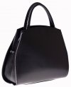 Kožené kabelka kufrík Genuine Leather 956 čierna