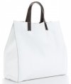 Kožené kabelka univerzálna Genuine Leather biela 691756