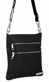 Kožené kabelka listonoška Vittoria Gotti čierna B19