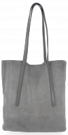 Kožené kabelka shopper bag Vittoria Gotti šedá V6590C