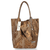 Kožené kabelka shopper bag Vittoria Gotti zemitá V2472