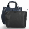 Kožené kabelka shopper bag Vittoria Gotti tmavo modrá VG804
