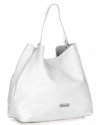 Kožené kabelka shopper bag Vittoria Gotti biela V230