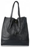 Kožené kabelka shopper bag Vera Pelle čierna 205454czar2