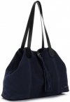 Kožené kabelka shopper bag Vittoria Gotti tmavo modrá V3076