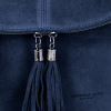 Kožené kabelka listonoška Vittoria Gotti tmavo modrá DB20