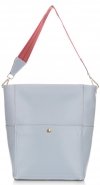 Kožené kabelka shopper bag Genuine Leather svetlo modrá K26