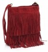 Kožené kabelka listonoška Genuine Leather červená 223