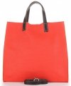 Kožené kabelka univerzálna Genuine Leather malinová 691756