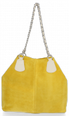 Kožené kabelka shopper bag Vittoria Gotti žltá V3081