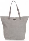 Kožené kabelka shopper bag Vittoria Gotti svetlo šedá V915